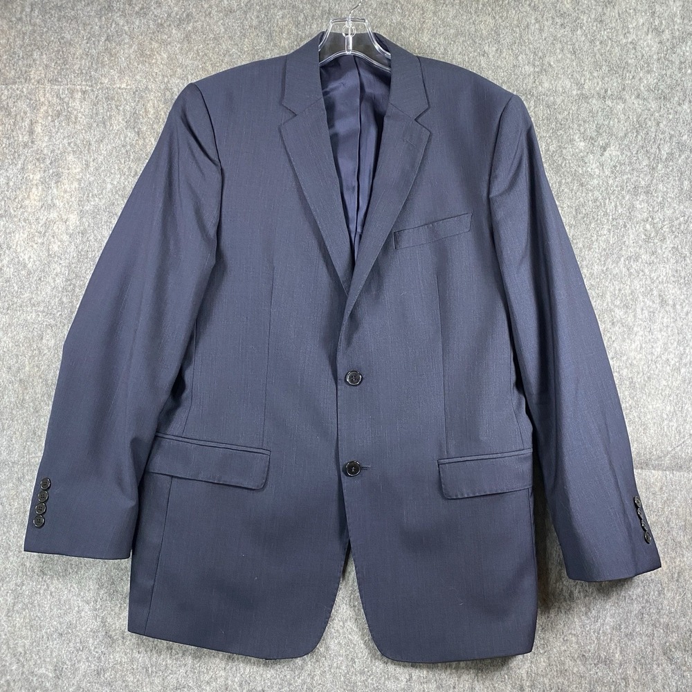 Versace Collection Suit Jacket Men's US 42R Blue Single Breast 2‎ Button